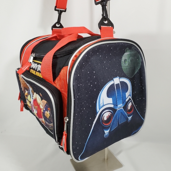 Star Wars Angry Birds Duffle Gym Bag Black Red Ove - Picture 3 of 12